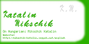 katalin mikschik business card